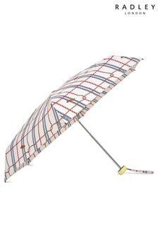 Radley London White Rope Check Responsible Handbag Umbrella (C97048) | $61