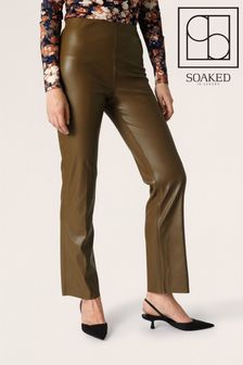Soaked in Luxury Green Kaylee Straight Trousers (C97113) | €77