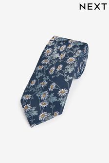 Navy Blue Daisy Pattern Tie (C97528) | $18