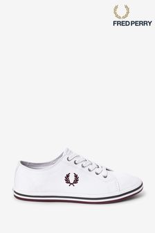 Fred Perry Womens White Kingston Canvas Trainers (C98182) | €47.50