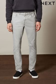 Light Grey Slim Coloured Stretch Jeans (C98367) | $42