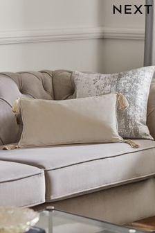 Natural Rectangle Matte Velvet Cushion (C98670) | ₪ 33