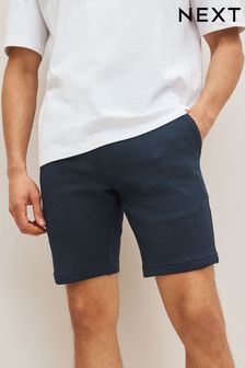 Navy Blue Textured Fabric Jersey Shorts (C98784) | €13.50