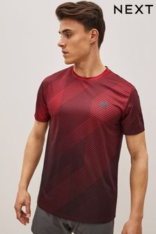 Red Diagonal Stripe Active Gym And Training T-Shirt (C98896) | 26 €