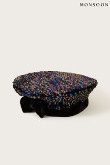 Monsoon Black Sequin Beret Hat (C99095) | €7 - €8
