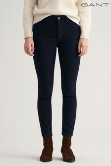 GANT Womens Blue Farla Cropped Cord Jeans (C99155) | AED647