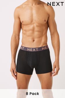 Signature Black Metallic Spot 8 pack Signature A-Front Boxers (C99168) | 61 €