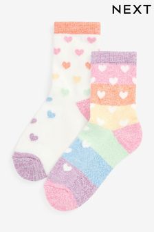 米白色 - 2 Pack Cotton Rich Rainbow Cushioned Sole Ankle Socks (C99451) | NT$270 - NT$310