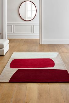 Jasper Conran London Red Colourblock Wool Rug (C99551) | €341 - €695