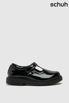 Schuh Junior Black Lock Patent T-Bar Shoes (C99579) | 40 €