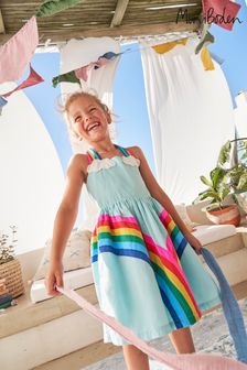 Boden Blue Rainbow Halter Neck Dress (C99718) | $88 - $99
