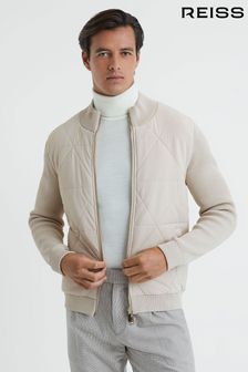 Песочный - Reiss стеганая куртка на молнии Amos Hybrid (C99941) | €301