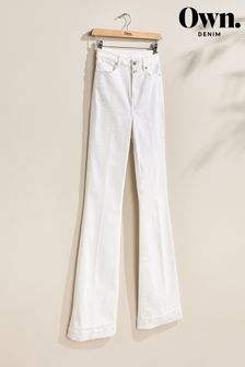 Own. White Ultra High Rise Flare Jeans (CHP096) | 446 SAR
