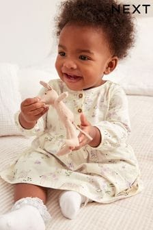 Mov cu imprimeu floral - Set de 2 rochii din jerseu pentru bebeluși (0 luni - 3 ani) (CL4833) | 132 LEI - 149 LEI