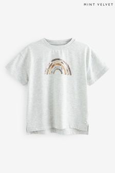 Mint Velvet Grey Rainbow T-Shirt (D00065) | CA$38 - CA$43