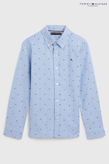 Синяя классическая рубашка из эластичного хлопка Tommy Hilfiger (D00091) | €32 - €36