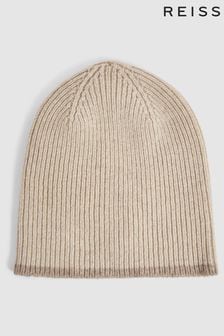 Reiss Soft Grey Picton Ribbed Wool Beanie (D00228) | 74 €