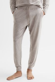 Reiss Taupe Melange Jose Drawstring Joggers (D00251) | $132