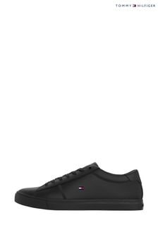 Tommy Hilfiger Iconic Black Leather Trainers (D00349) | €130