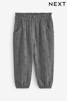 Charcoal Grey Textured Soft Touch Trousers (3mths-10yrs) (D01150) | €7 - €8