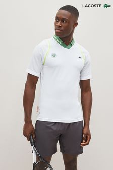 Lacoste Mens Roland Garros Performance White Polo Shirt (D01318) | €66