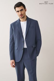 Mid Blue Relaxed Motion Flex Stretch Suit Jacket (D01323) | €27