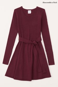 Abercrombie & Fitch Red Belted Flare Jumper Dress (D01418) | €53