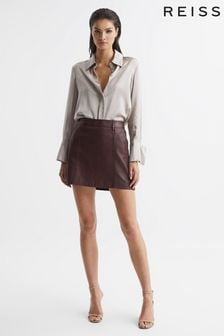 Reiss Berry Eliza Leather Mini Skirt (D01433) | 266 €