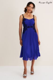 Phase Eight Blue Tiffany Lace Midaxi Dress (D01442) | €102