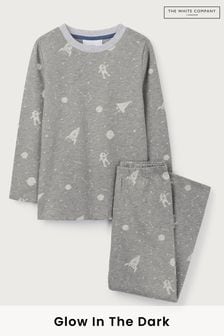 The White Company Grey Glow-In-The-Dark Rocket Pyjamas (D01640) | 20 € - 21 €