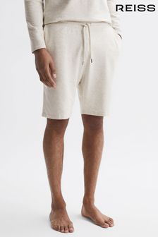 Reiss Oatmeal Melange Tyne Drawstring Fleece Lined Shorts (D01678) | $146
