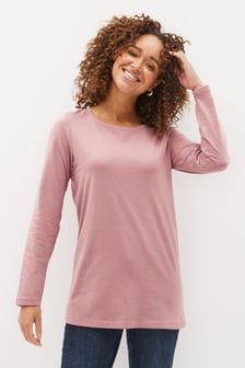 Rose Pink Tall Long Sleeve Top (D01691) | AED44