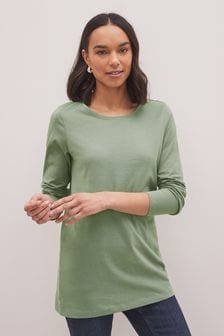 ירוק חאקי - חולצה עם שרוול ארוך גבוה (D01693) | ‏37 ‏₪