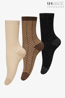 Unmade Natural Cora Socks 3 Pack (D01737) | €47