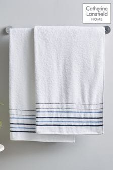 Catherine Lansfield Set of 2 White Towels (D01987) | AED166