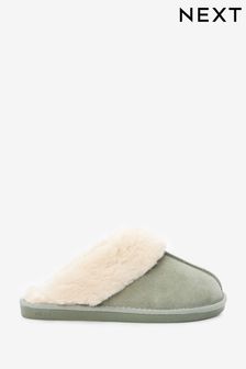 Sage Green Next Suede Mule Slippers (D02009) | €32.50