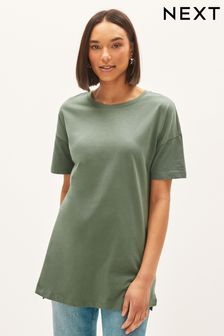 Khaki Green Oversized T-Shirt (D02067) | $16
