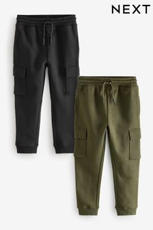 黑色╱綠色 - Cargo Joggers 2 Pack (3-16yrs) (D02298) | NT$890 - NT$1,240