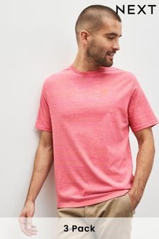 Pastel multicolore - Lot de 3 - T-shirt chiné imprimé cerf (D02389) | CA$ 67