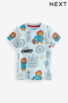  ブルー Paddington - 半袖 ライセンス Tシャツ (3 か月～8 歳)  (D02400) | ￥1,420 - ￥1,740