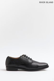 River Island Black Leather Point Shoes