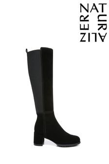 Naturalizer Brent Suede Wide Calf Knee High Black Boots (D02774) | €312
