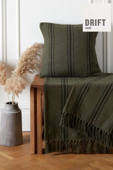 Kwadratowa poduszka dekoracyjna z bawełny z recyklingu Drift Home Brinley (D02801) | 85 zł