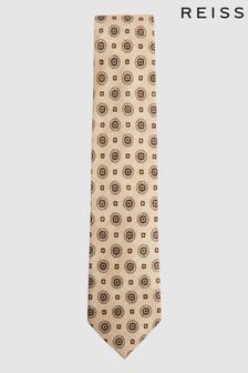Oatmeal - Reiss Pluto Printed Tie (D03160) | 479 LEI