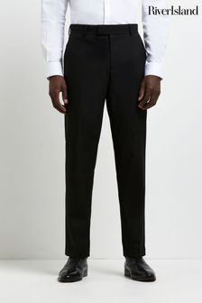 River Island Black Slim Twill Suit: Trousers (D03378) | €44