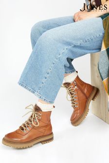 Jones Bootmaker Brown Susanna Leather Hiker Boots (D03419) | 214 €