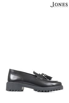 Jones Bootmaker Love Chunky Black Leather Loafers (D03421) | SGD 172