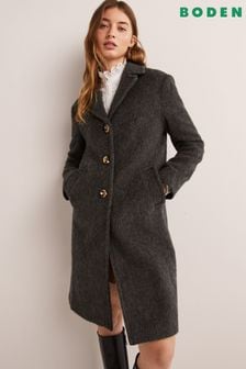 Boden Grey Italian Wool Collared Coat (D03442) | kr2 803