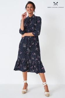 Crew Clothing Company Floral Print Shirt Black Dress (D03694) | 120 €