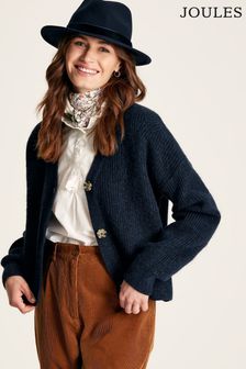 Cardigan Joules Samantha à col en V en maille côtelée et boutonné (D03734) | €70